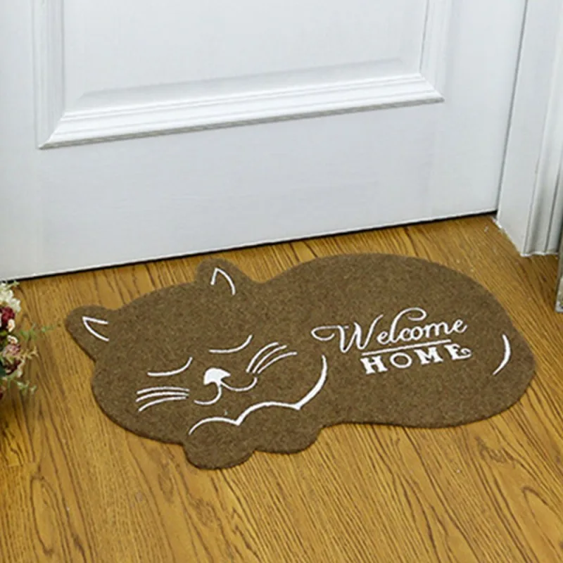 3D напольные коврики неправильной формы для входных ковриков с принтом животных