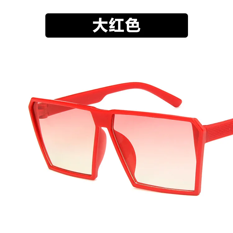 red Классические квадратные солнцезащитные очки для девочек и мальчиков, цветные зеркальные детские очки с впадиной, индивидуальная защита от ультрафиолета - Цвет линз: red