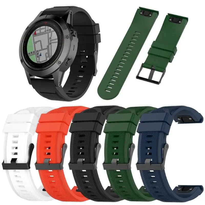 Силиконовый сменный ремешок для часов Garmin Fenix 6X/5X/5X Plus/3/3 HR/3 Sapphire/2/1 26 мм аксессуары