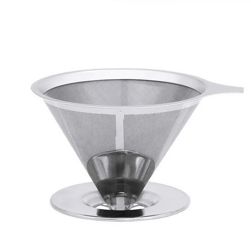 304 Stainless Steel Reusable Drip Cone Tea Coffee Filter Pour Over Dripper Home Kitchen Making Tool 1pc | Дом и сад
