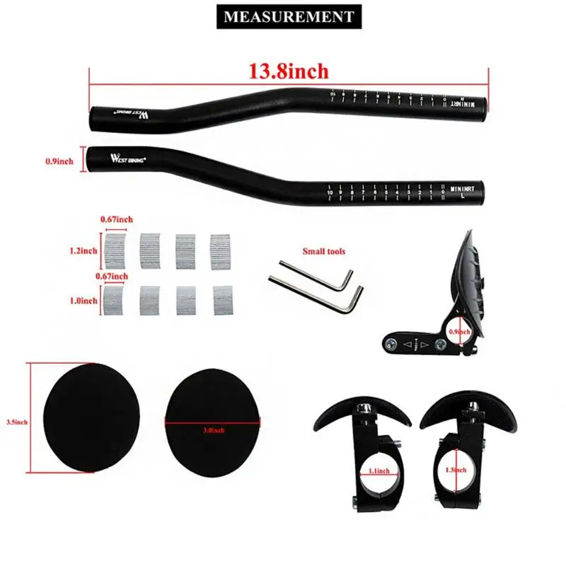 Велосипедный удлинитель TT на руль крепление для триатлона аэробики три стержня