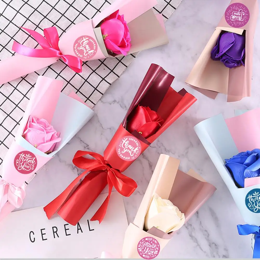 

500Pcs Per Roll Floral Thank You Stickers 1inch Round Animal Seal Label Handmade Scrapbooking Envelope Seal Stationery Sticker