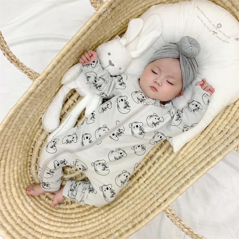 

New Baby Rompers Girl Clothing Pink Cotton Zipper Long Sleeve Newborn Baby Boys Clothes Pajamas Jumpsuit Costume pour bébés