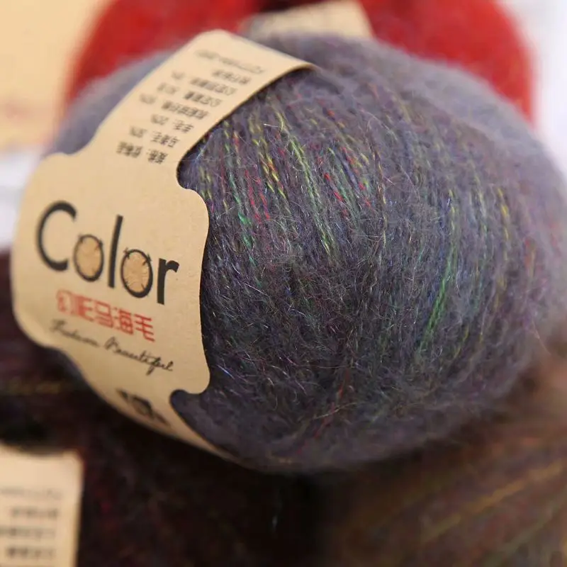 50 г Ангола любовные чувства тонкий мохер шерсть пряжа плюшевая ручная вязка