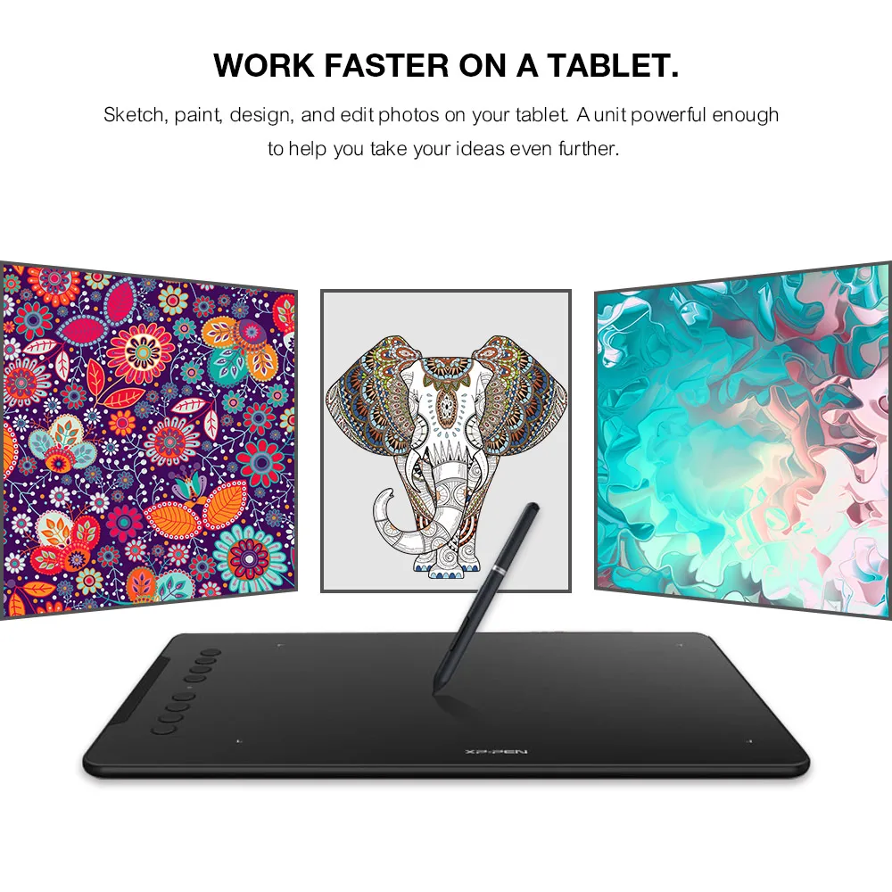 XP-Pen Deco01 V1 Graphic Tablet Drawing Digital Tablets 8192 Level Art Animation For Kids Windows Battery Free Pen | Компьютеры и офис