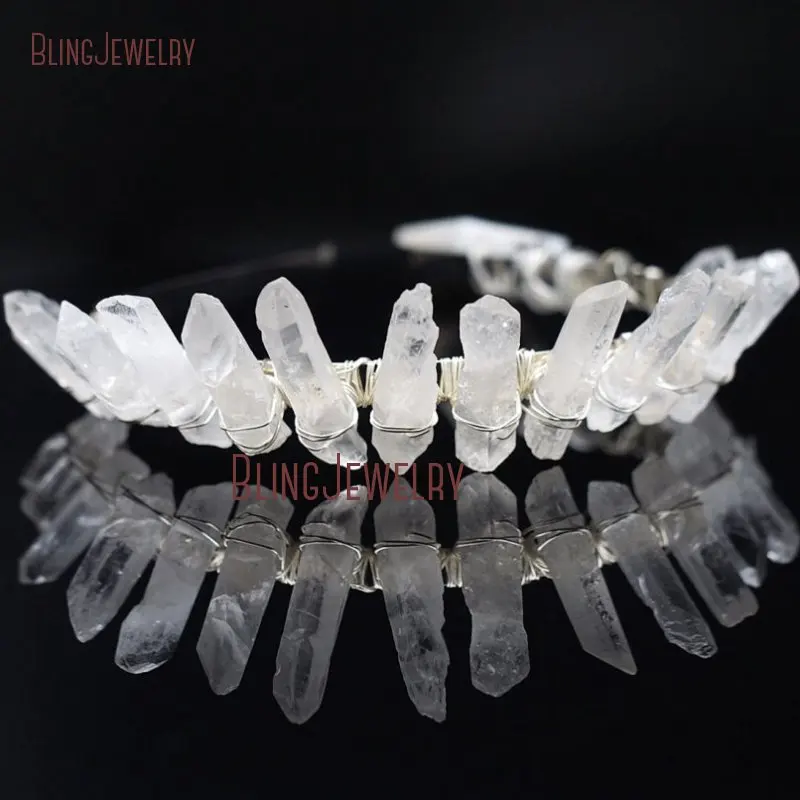 

Crystals Quartz Light Princess Led Crown Light Up Tiara Bohemian Festival Headpiece Burning Man Edc Rave Gear Headpiece