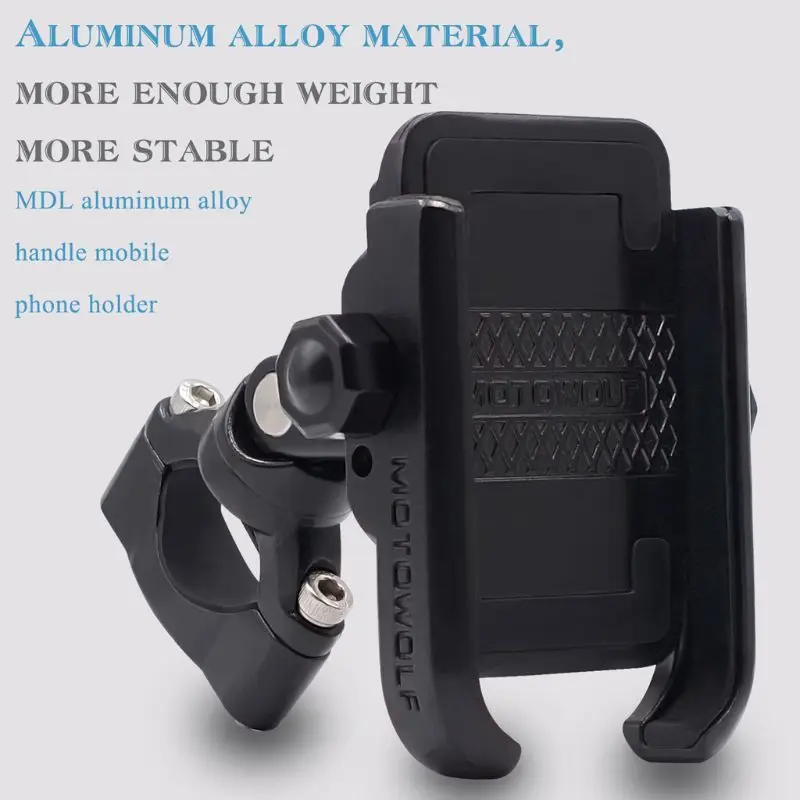 universal aluminum alloy bike motorcycle handlebar phone holder stand mount for iphone xiaomi samsung 4 6 4 inch mobile phone free global shipping