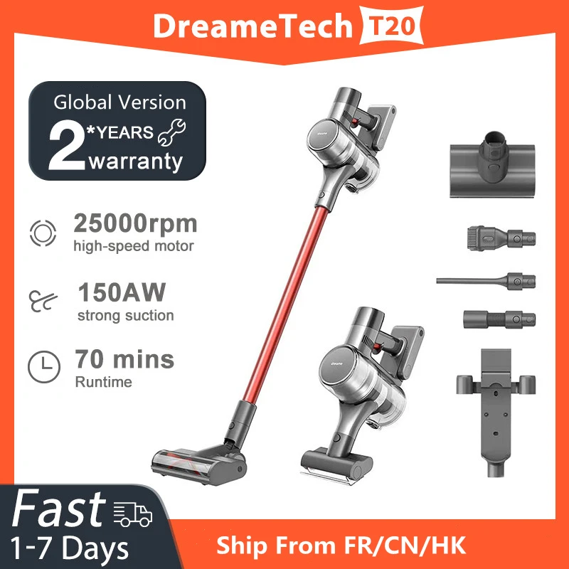 

Dreame T20 Handheld Cordless Vacuum Cleaner 25kPa Intelligent All-surface Brush All In One Dust Collector Floor Carpet Aspirator