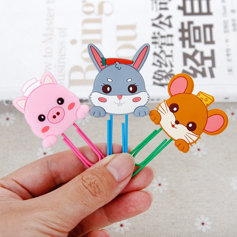 

Cute Cartoon Animals Paper Clip Bookmark Index Teacher Gift Bookmarker Metal School Office Supply Stationery