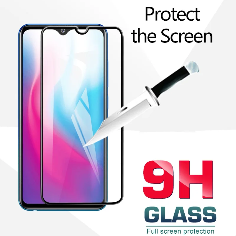 2 шт. 9H полное покрытие закаленное стекло для Vivo Y91 Y93 Y95 Y97 Y81 Защитная пленка Y 91 93 95