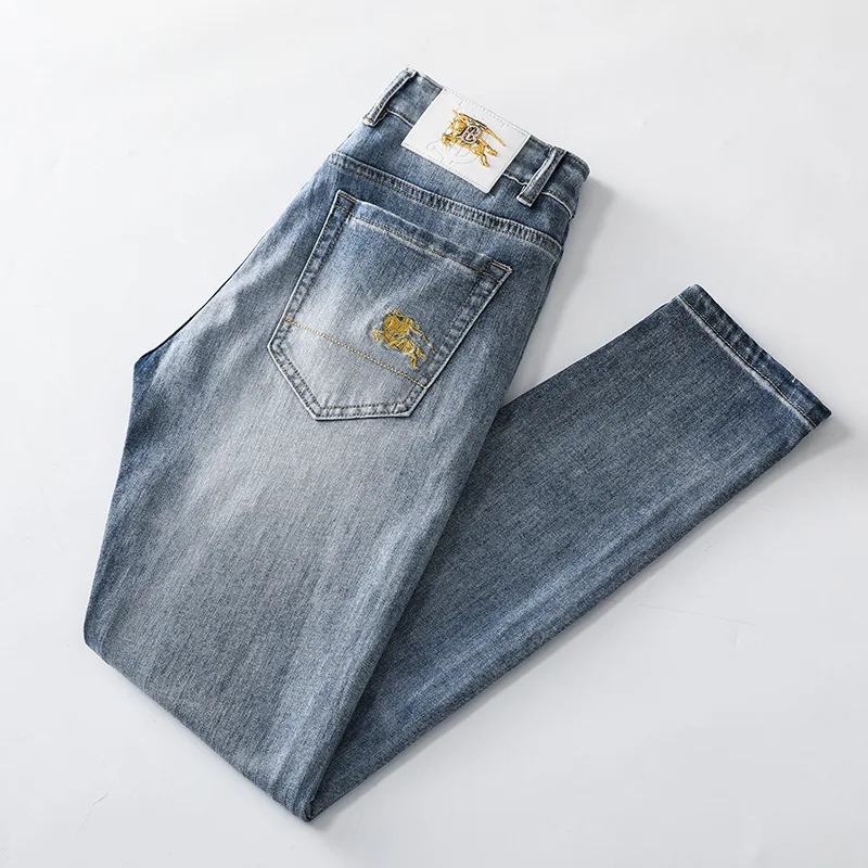 

Zhendianzhibao 2021 spring and summer new thin jeans men's leisure fashion brand stretch slim pants
