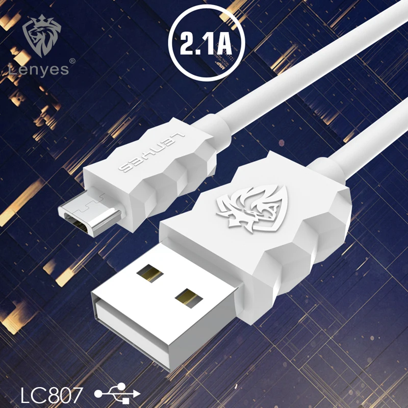 Кабель Micro USB Lenyes 2 1 А кабель для быстрой синхронизации данных и зарядки