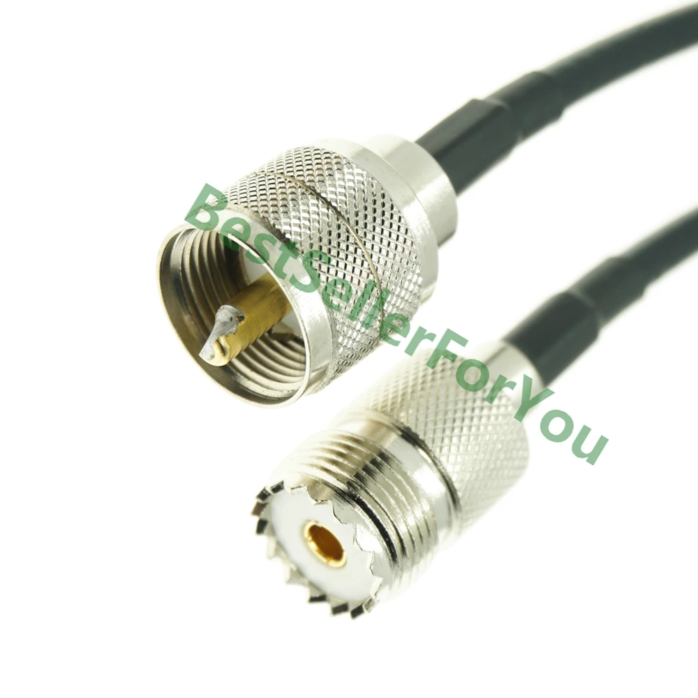 UHF Male PL259 PL 259 To SO239 SO 239 Female WiFi Radio RG58 Jumper Pigtail коаксиальный кабель|Соединители| |