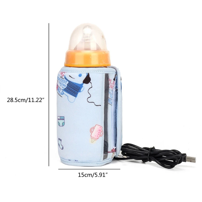 

USB Milk Water Warmer Travel Insulated Bag Newborn Infant Bottle Feeding Warmers