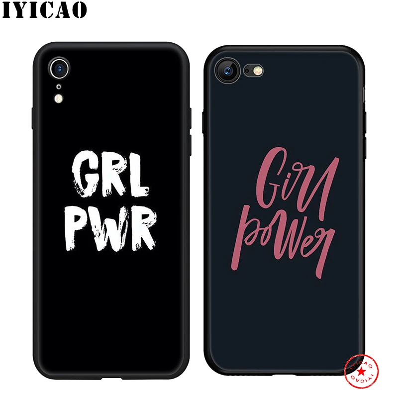 IYICAO Girl Power Fight Soft Phone Case for iPhone 11 Pro XR X XS Max 6 6S 7 8 Plus 5 5S SE Silicone TPU |