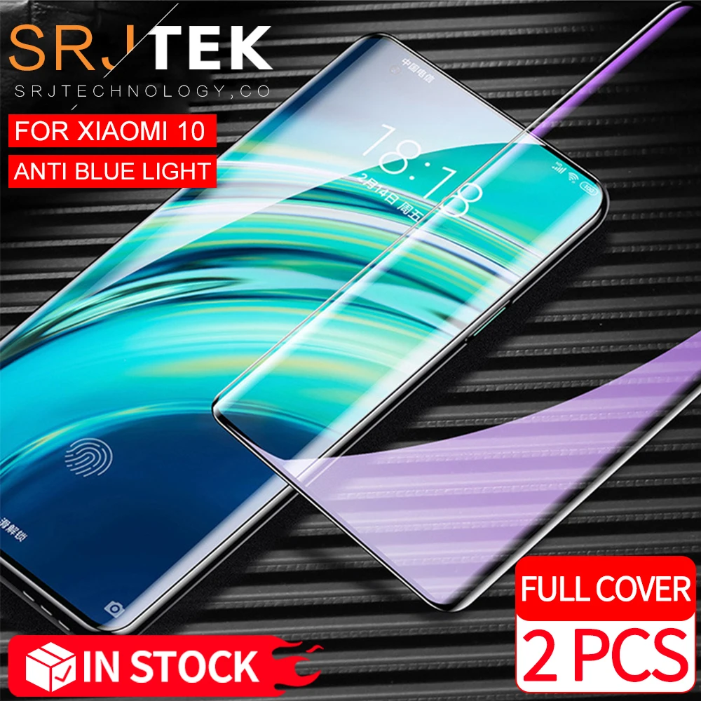 Закаленное 3d стекло для Xiaomi Mi 10 Pro Mi10 Защитная пленка экрана с защитой от синего