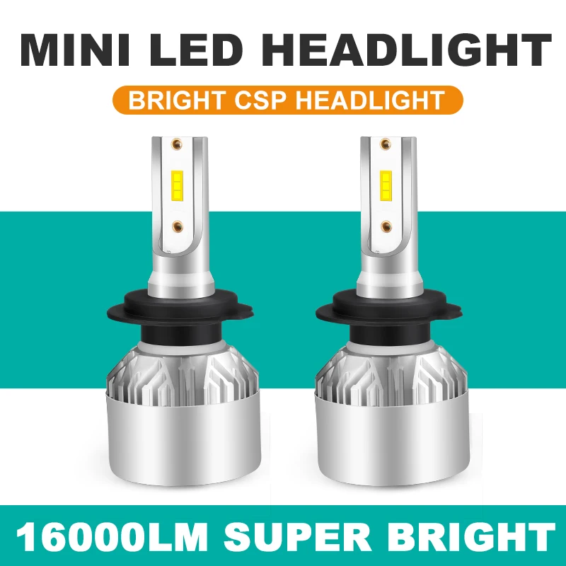 Лампы светодиодсветодиодный H1 H4 H7 4300k 6000k 8000k 9005 9006 h8 h9 h11 12 В|Передние LED-фары для
