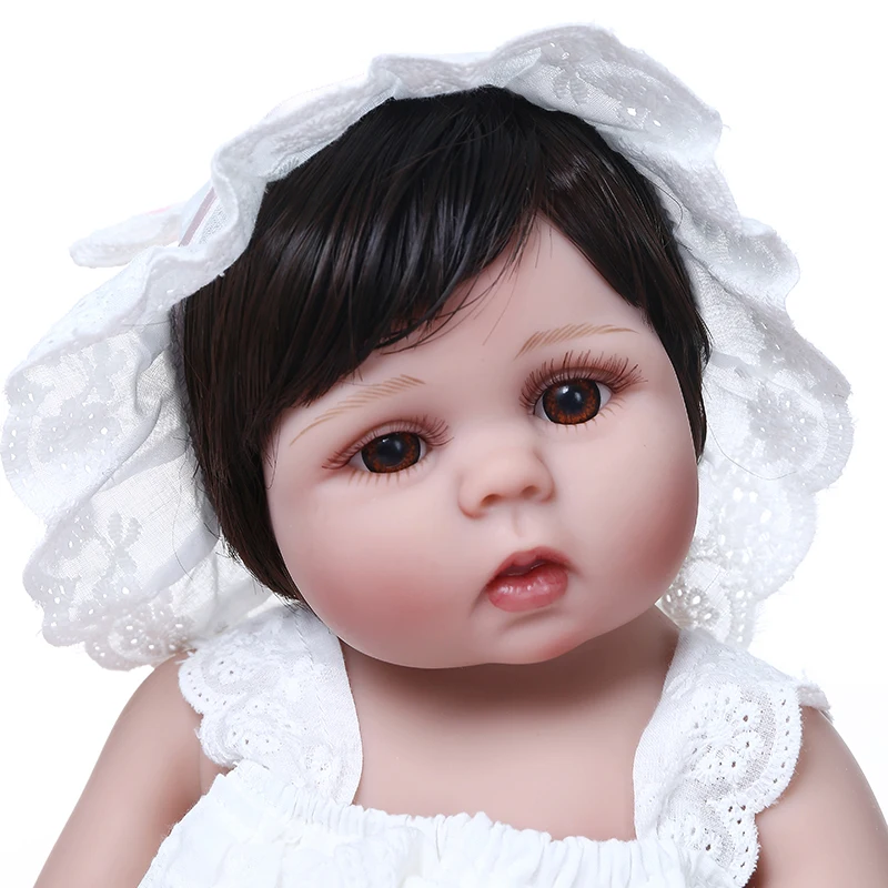 NPK 48 см очень мягкая гибкая полноразмерная силиконовая кукла младенец девочка