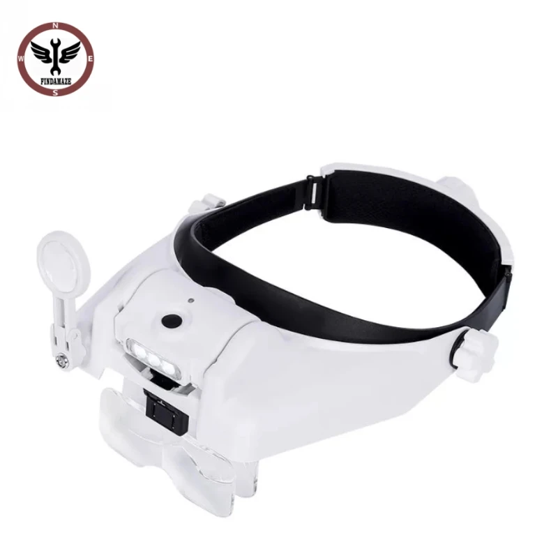 FINDAMAZE USB Перезаряжаемый держатель лупы Лупа с подсветкой 3 светодиодный лупа