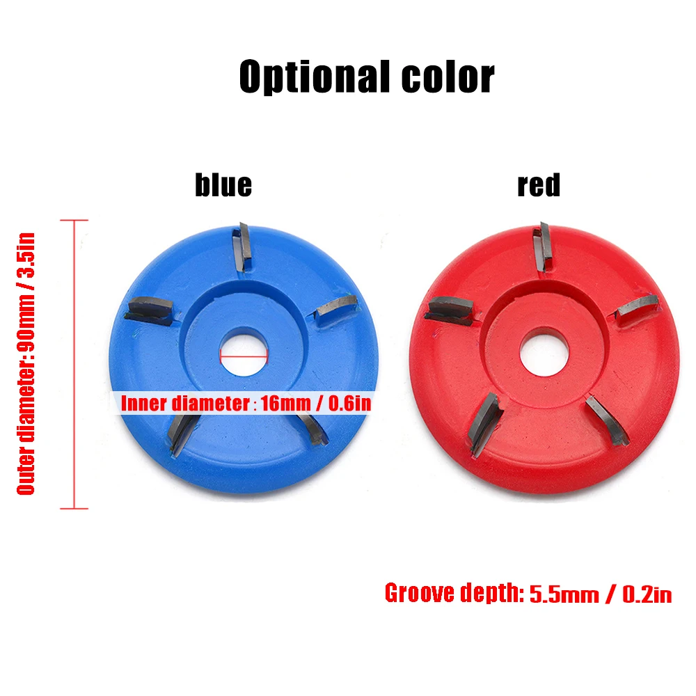 

High Hardness Wear Resistance Five Teeth Arc Wood Carving Disc Tool Milling Cutter for 16mm Aperture Angle Grinder