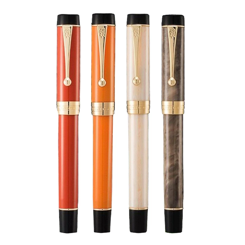 Jinhao 100 Centennial каучуковая перьевая ручка 18KGP средний/зеркальный 0 6/1 2 мм Золотой