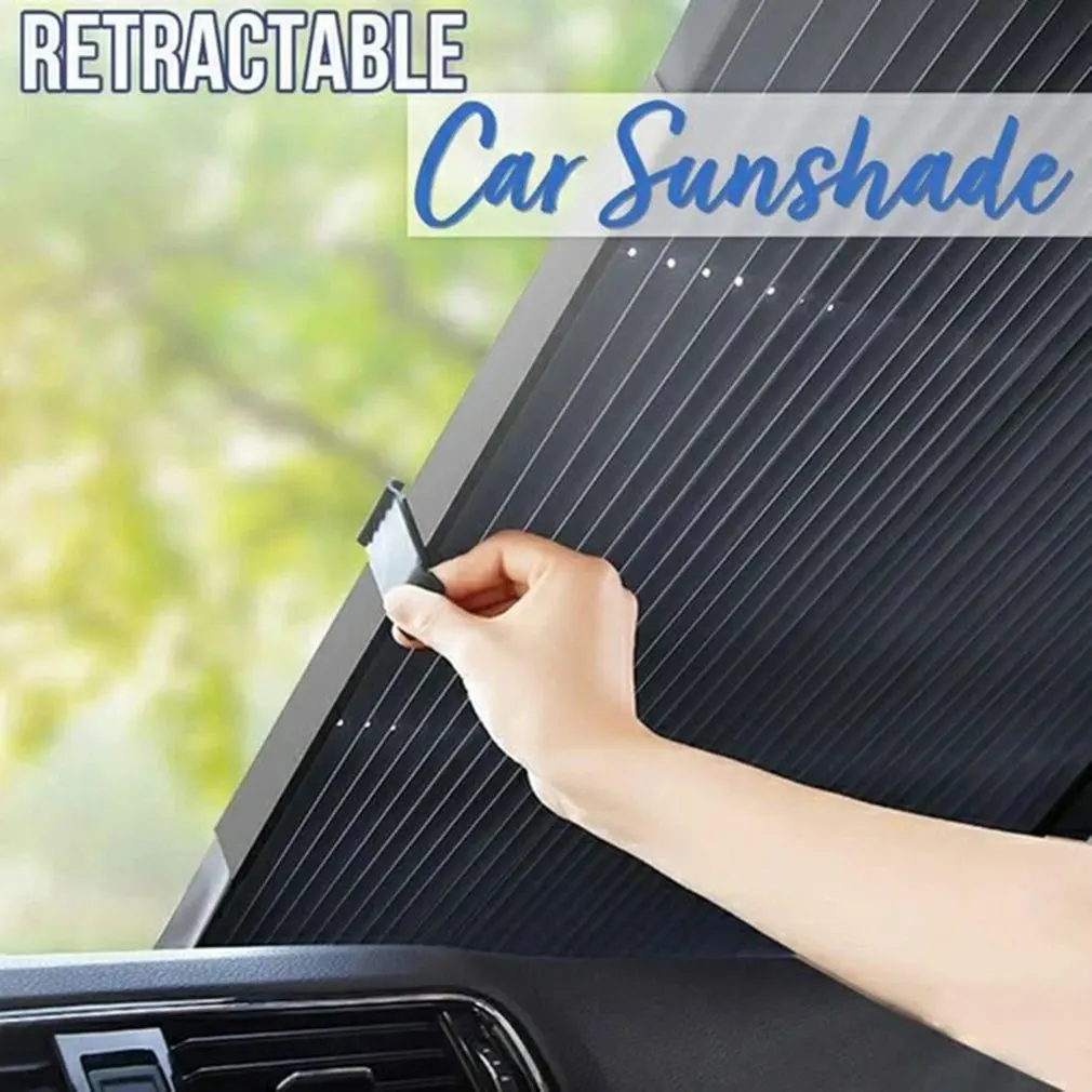 

Telescopic Shade Aluminum Film Heat Insulation Sunscreen For Sun Protection Front Gear Windshield Summer Car Sunshade