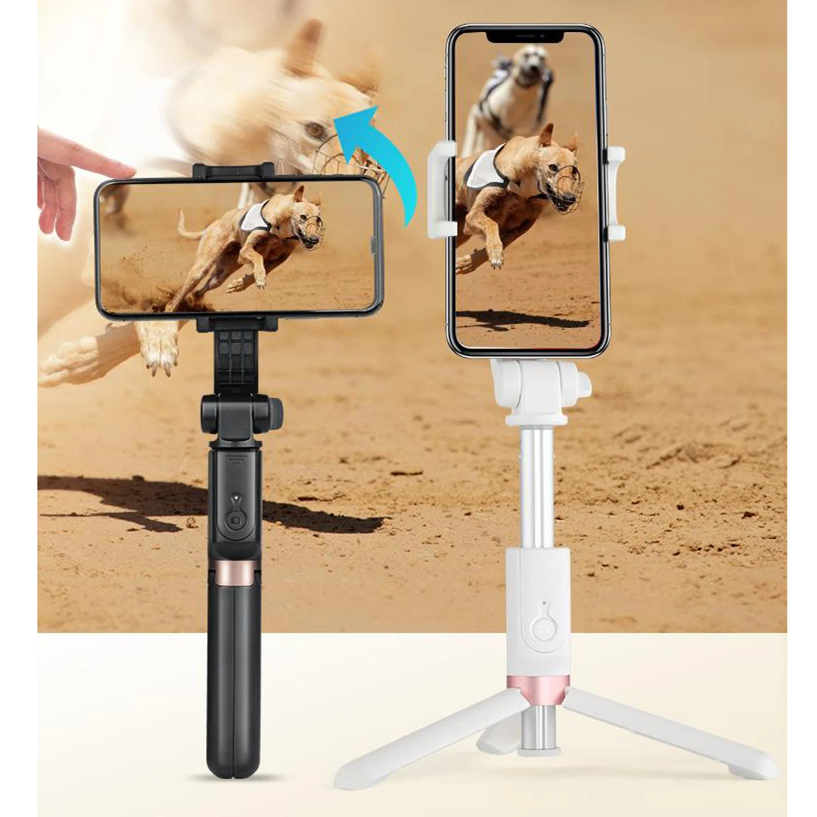 

3 in 1 Extendable Wireless Remote Selfie Stick Phone Tripod Holder Mount For Smartphone