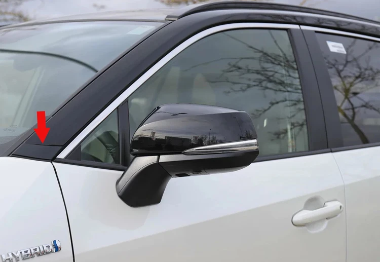 Для TOYOTA Rav4 Hybrid XA50 2019 2020 ABS хромированный зеркальный кронштейн A и C окошко отделка |