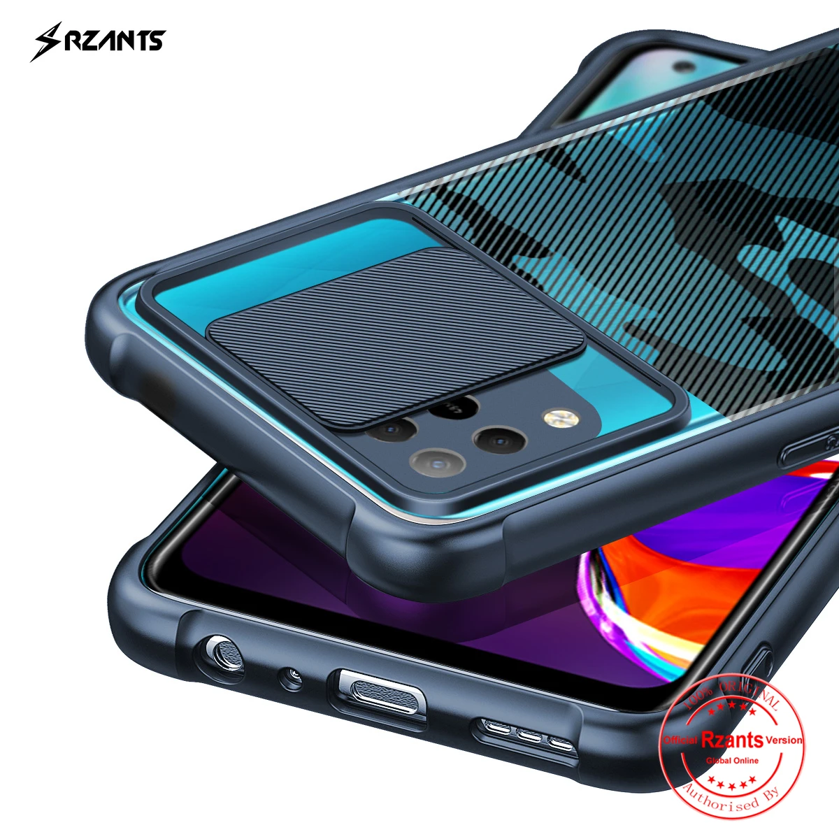 

Rzants For Infinix Hot 10S Case Hard [Camouflage Lens] Lens Protect Slim Crystal Clear Cover