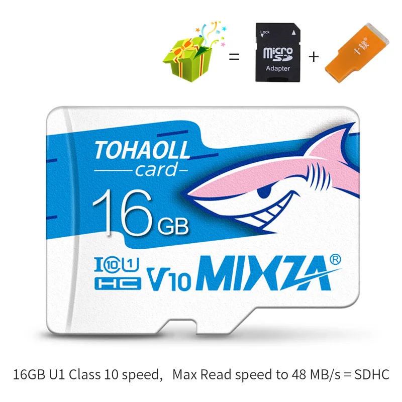 16GB U1 Карта памяти MIXZA HY, 256 ГБ, 128 ГБ, 64 ГБ, U3, 80 МБ/с./с, 32 ГБ, Micro sd карта, класс 10, UHS-1, флеш-карта, память, Microsd, TF/sd карта s - Емкость: 16GB U1