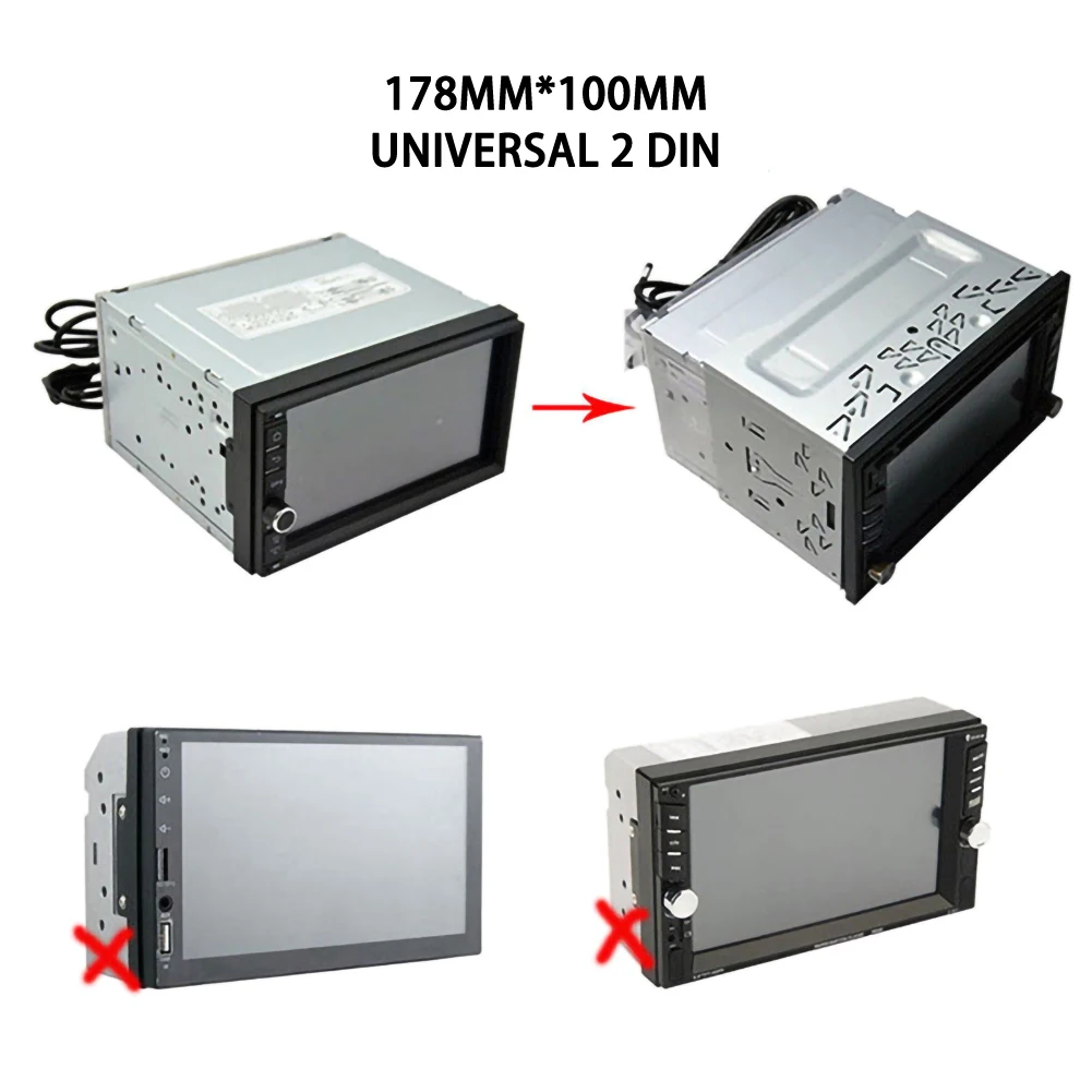 

Brand 18*11.1*9.8cm New And High Quality Unit 2 Din Cage Radio Vehicle Case Car Fitting Dvd Player Frame Mounting Plate