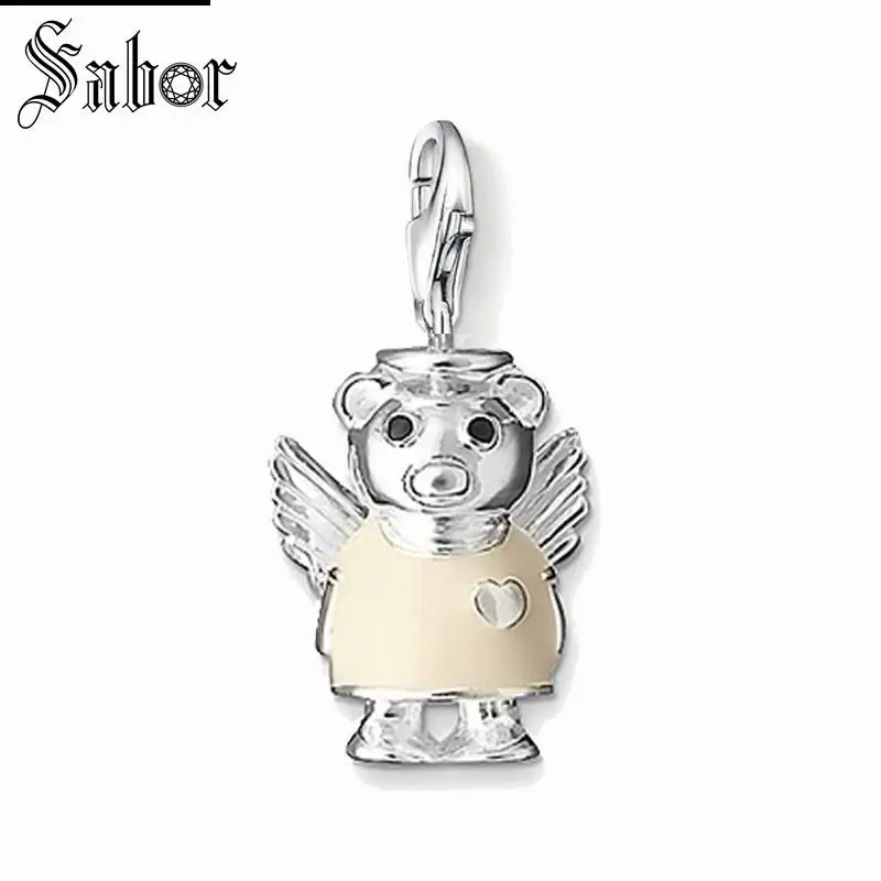 Подвеска в виде медвежонка Томаса и ангела 2020 модные ювелирные изделия для