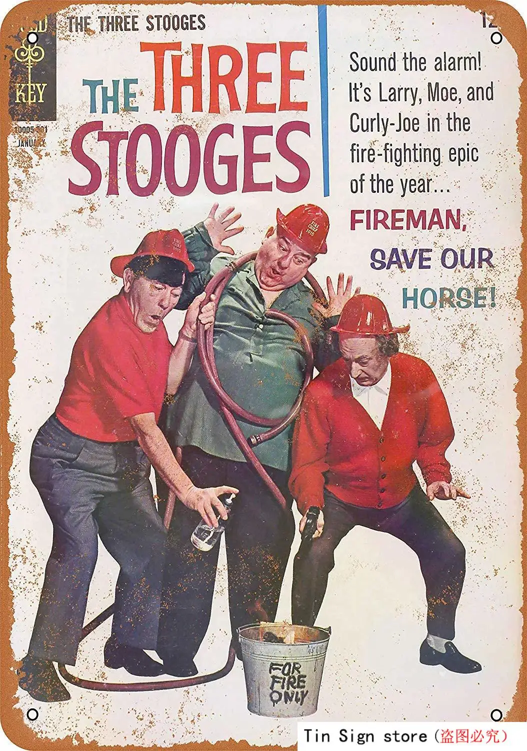 Three stoogees Comic Wall жестяная вывеска железная живопись винтажный металлический лист