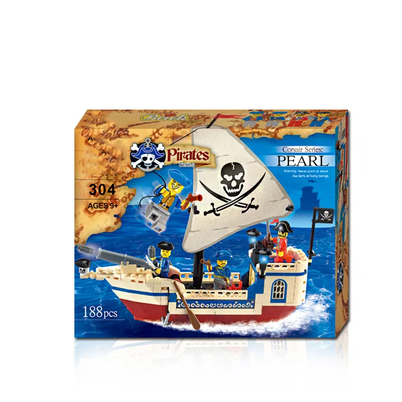 

Building Block Toys Children's Educational Intelligence Assembled Pirate Ship Series Boy Assembled Model