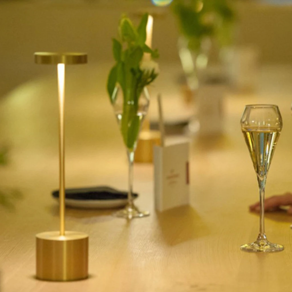 

Table Lamp USB Rechargeable 3000K Portable Lamp for Bar Dinning Room Desktop Black Night Light Portable Lamp