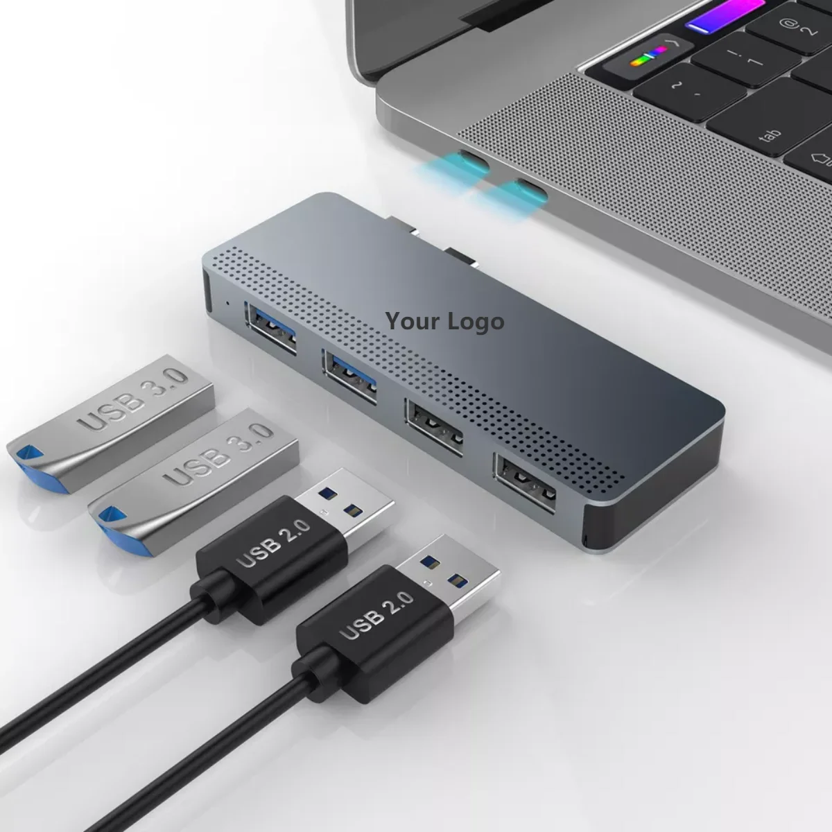 Cartaton Новейшая Оптовая цена двойной usb c до 4 портов USB 3 0 концентратор адаптер тип