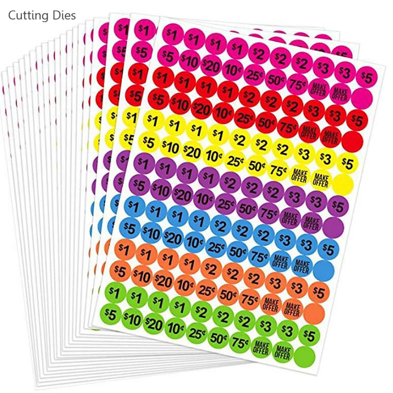 2019 наклейка Круглая этикетка со скидкой Одежда лента продажа бумажная точка