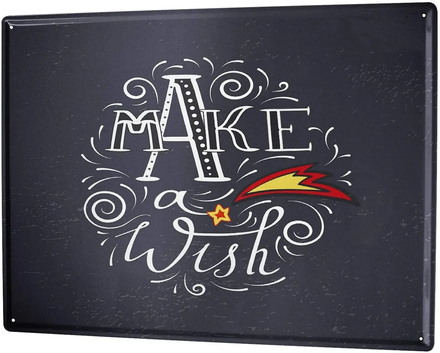 

Metal Sign Language Wish Free Decoration Cafe Family Bar Restaurant 12x8 Inch Retro Tin Sign