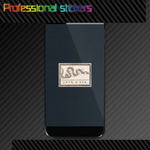 

Join or Die Cell Phone Sticker Die Cut Decal Self Adhesive Vinyl Gun Rights 2A Stickers for Motos, Cars, Laptops, Office Supplie