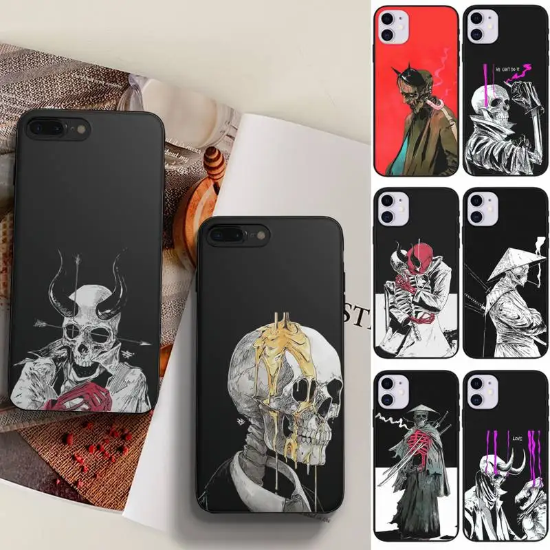 

Skeleton Devil Phone Case Fundas Shell Cover For HUAWEI P10 P20 P30 P40 Mate 30 40 Lite Pro