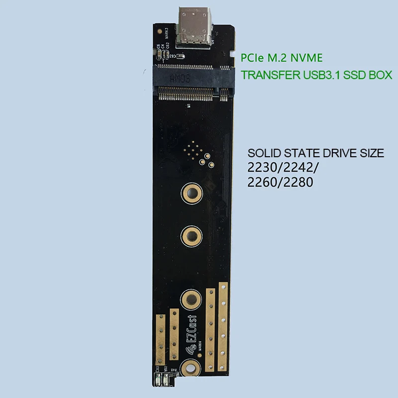 

Nvme корпус M.2 PCI-E SSD M ключ к USB Type-C 3,1 Gen2 внешний адаптер чехол прочный QJY99