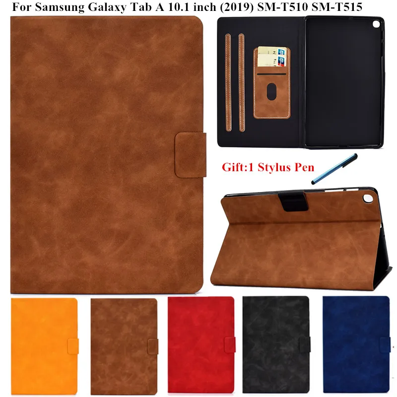 

For Samsung Galaxy Tab A 10 1 2019 Case PU Leather Smart Tablet Cover for Coque Samsung SM-T515 T515 SM-T510 T510 10.1 Case