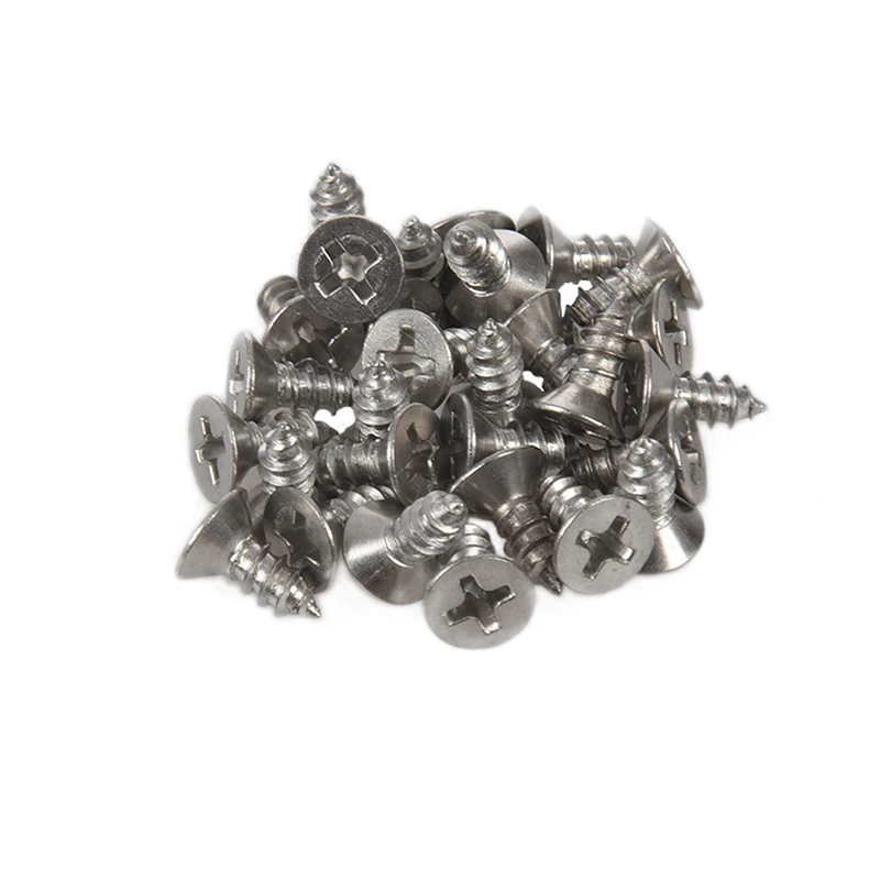 

30Pcs M4*10mm Self Tapping Phillips Flat Head 304 Stainless Steel Screws