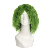 batmanthe dark knight comics heath ledger joker cosplay wig men curly green heat resistance synthetic hair wigs wig cap