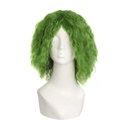 Парик для косплея BatmanThe Dark Knight Comics Heath Ledger Joker, термостойкие синтетические волосы с кудрявыми зелеными волосами, с шапочкой