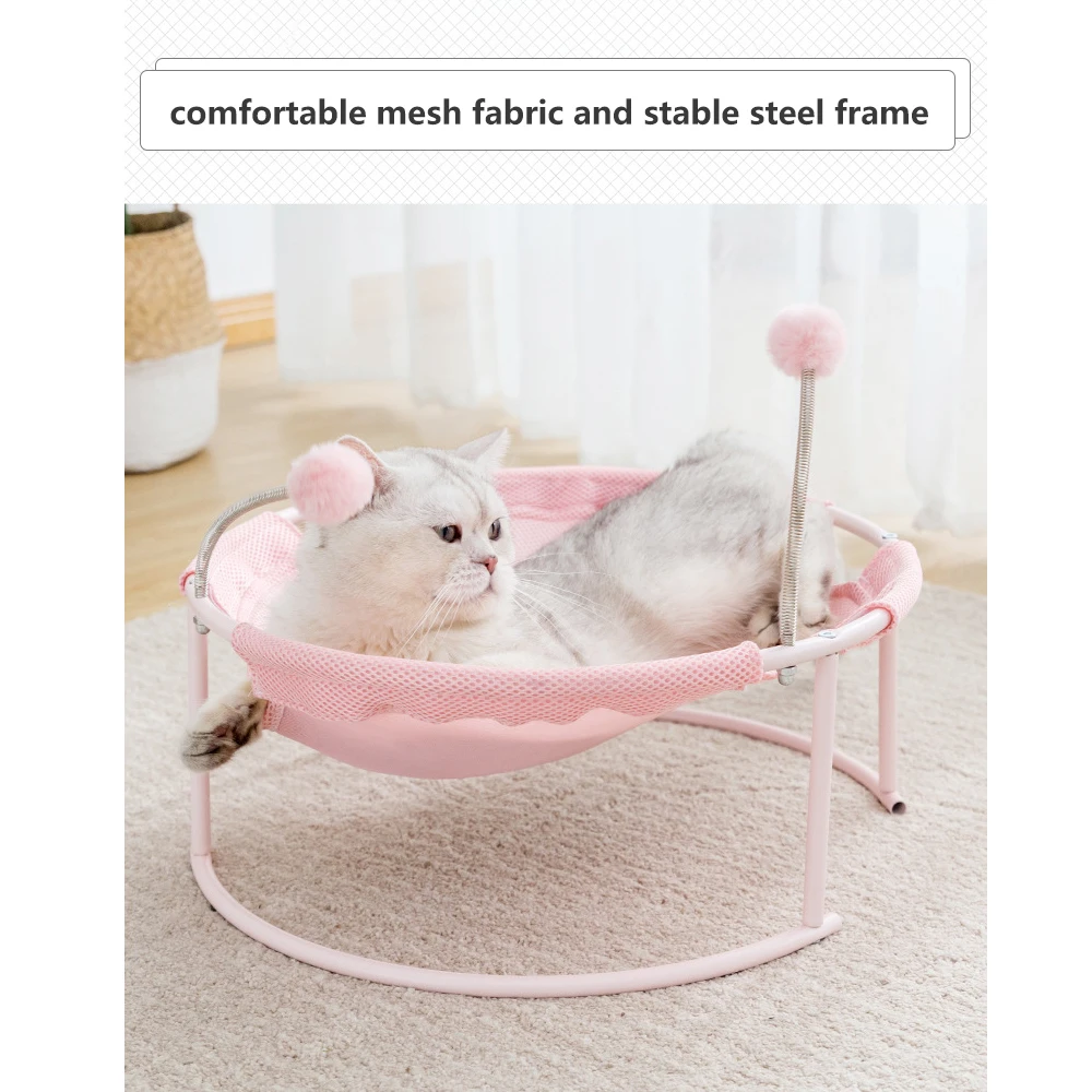 Сетчатая кошачья кровать гамак для кошек дышащая котят с висящими пружинными