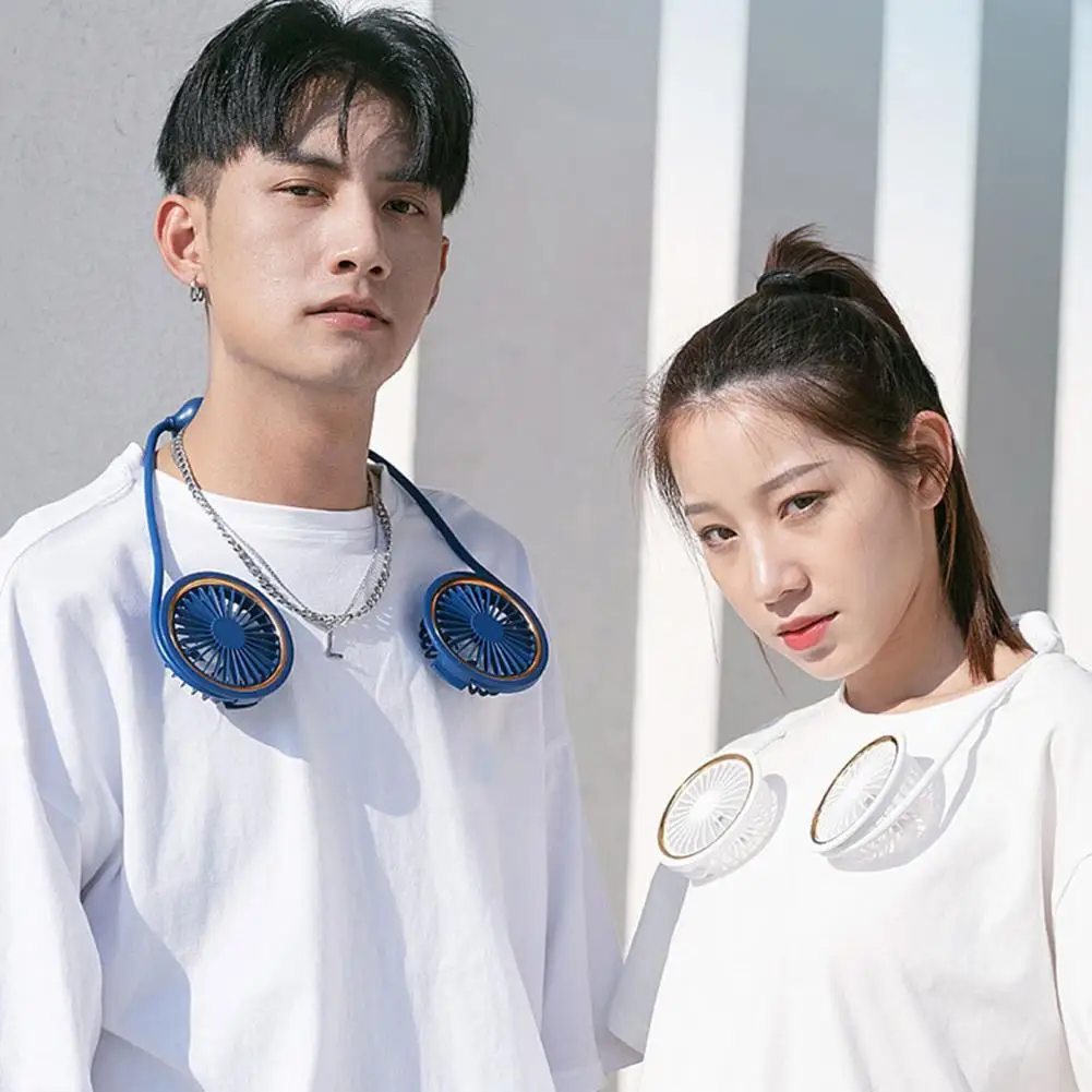 

Мини-вентилятор на шею, 4000 мАч, перезаряжаемый портативный подвесной спортивный вентилятор для дома