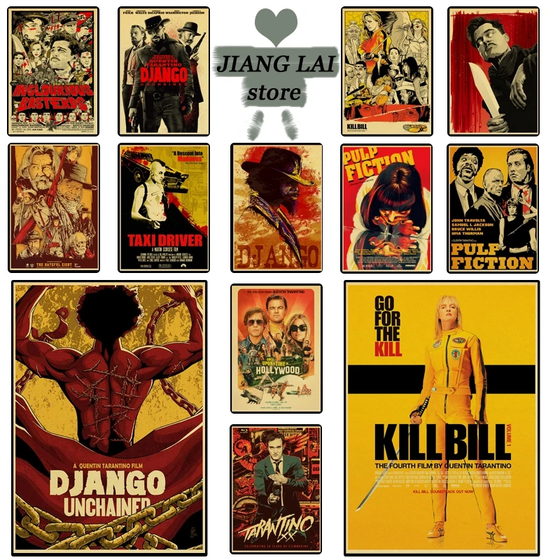 Quentin Tarantino постер для фильма коллекция ВИНТАЖНЫЙ ПЛАКАТ из крафт | Рисование и каллиграфия -4000292317094