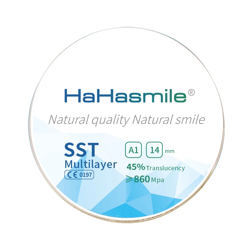 

SST Multilayer Dental Zirconia Block 98mm A1 for Dental Laboratory with Open CADCAM System False Tooth Dentures Materials