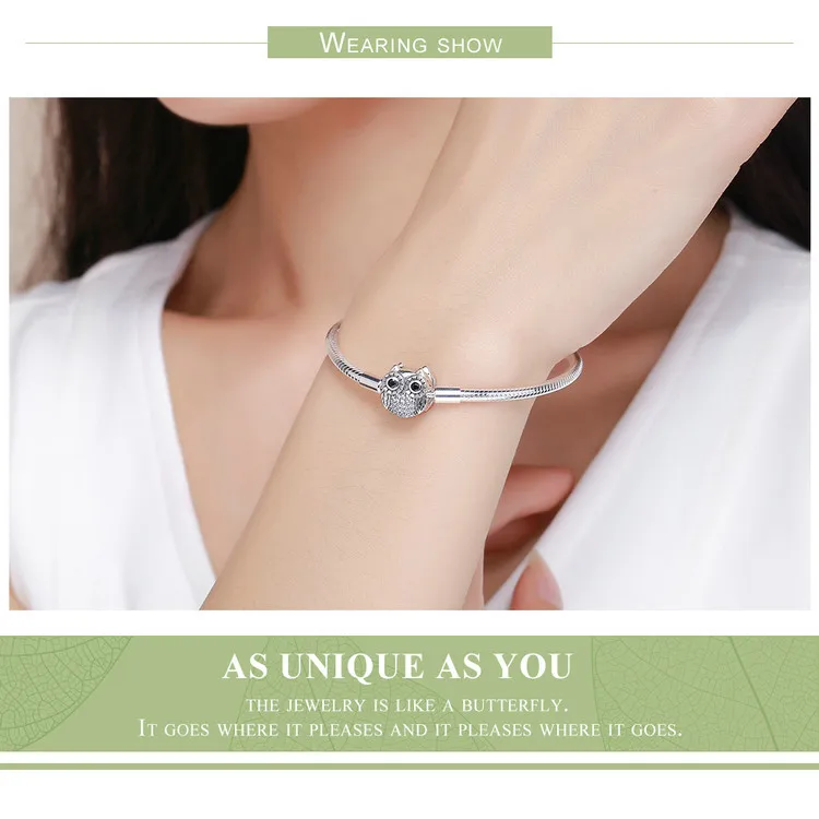 Fit Pan Подвески Серебро 925 CZ Сердце Дерево Луна Шарм браслет S925 Forever Love Собака Сова домашнее животное бусины браслеты для DIY ювелирных изделий